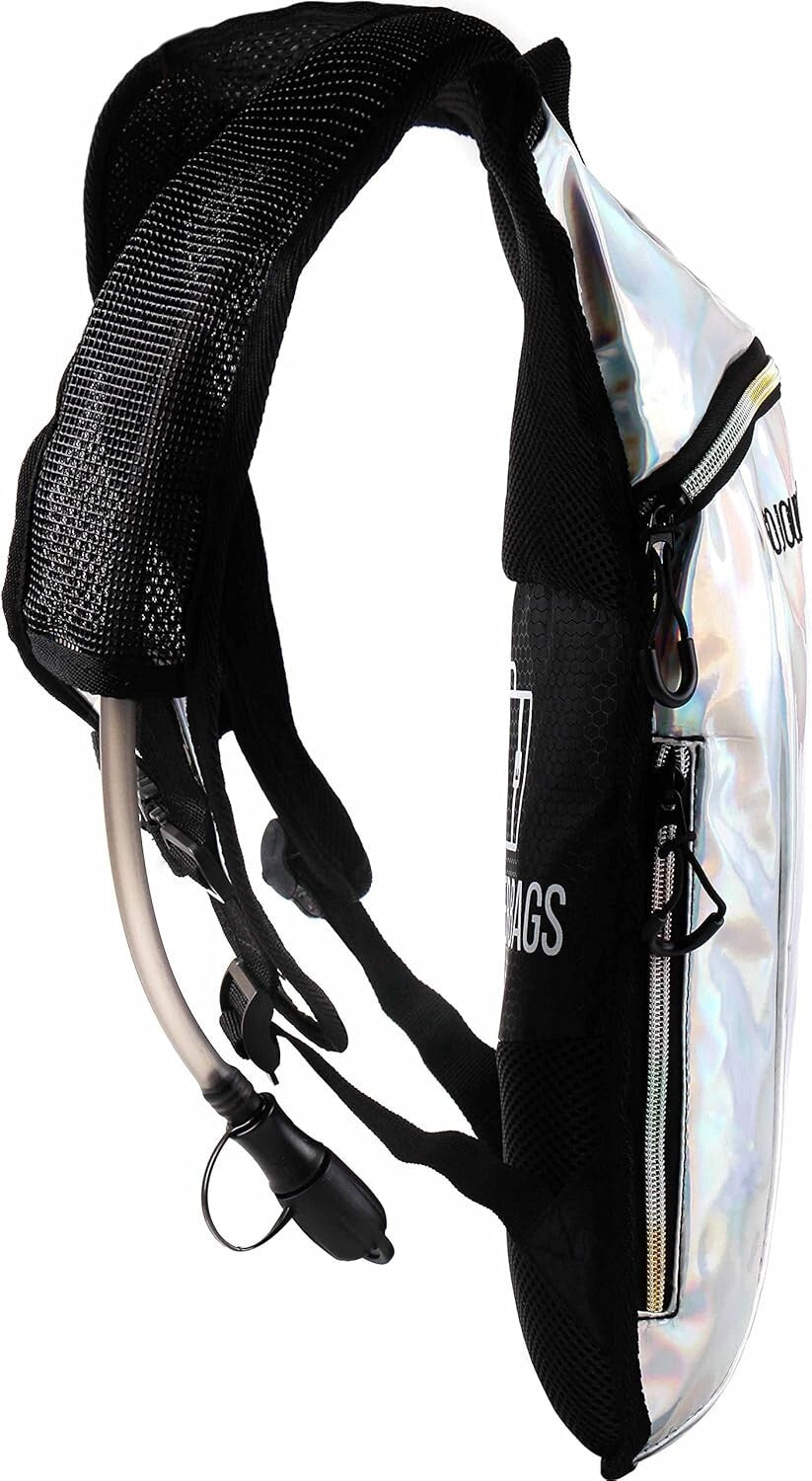 Holographic 2L Hydration Pack - Leak-Proof Water Backpack for Festivals & Hiking
