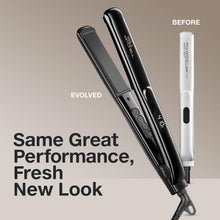 Load image into Gallery viewer, Curved-Edge 1-Inch Ceramic Flat Iron: Perfect for Waves, Curls &amp; Straight Hair