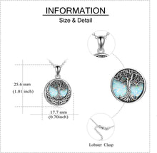Load image into Gallery viewer, Personalized Tree of Life Memorial Urn Necklace - Sterling Silver with Engraving