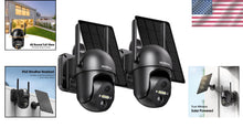 Load image into Gallery viewer, Wireless Solar Outdoor Cameras - 2-Pack with Color Night Vision &amp; Two-Way Talk