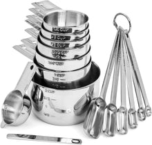 Load image into Gallery viewer, Stackable 15-Piece Measuring Cups &amp; Spoons Set - Space-Saving Kitchen Essential