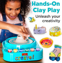 Load image into Gallery viewer, Pottery Wheel for Kids 8+ - Includes 3 lbs Clay &amp; Sculpting Tools for Beginners