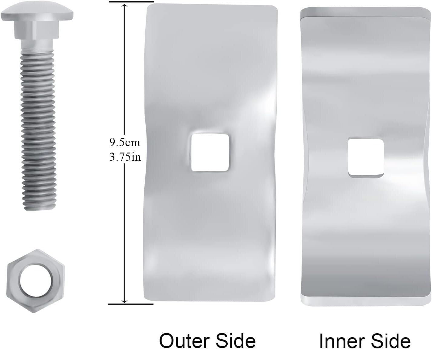 Weather-Resistant Dog Kennel Panel Clamps - 20 Set Heavy-Duty Galvanized Steel