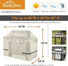 Load image into Gallery viewer, Waterproof 60-Inch BBQ Grill Cover with UV Protection &amp; Ventilation Features