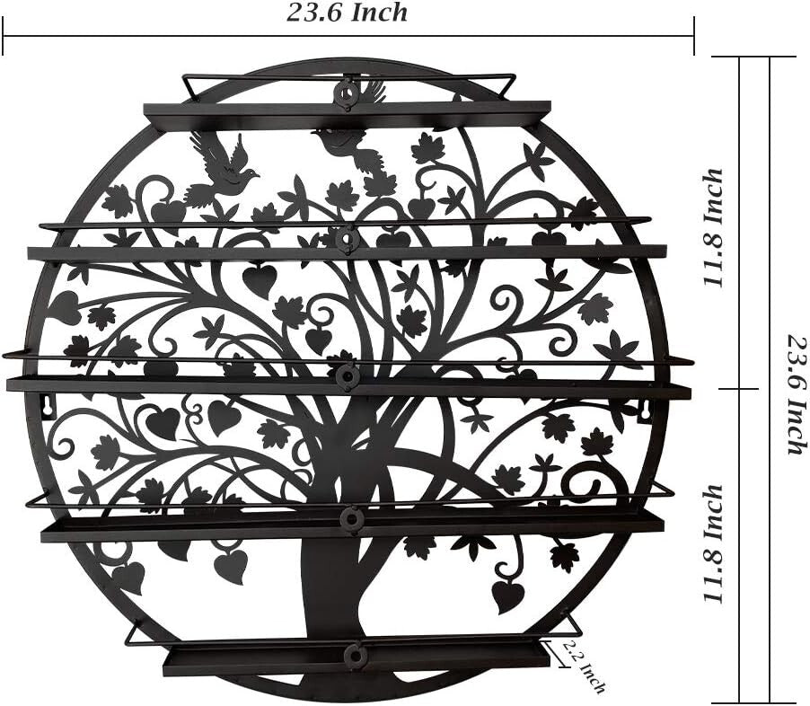 Elegant Wall-Mounted Nail Polish Organizer - 5-Shelf Acrylic Rack in Black