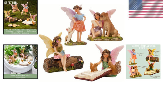 Adorable Miniature Animal Figurines for Enchanting Outdoor Fairy Gardens