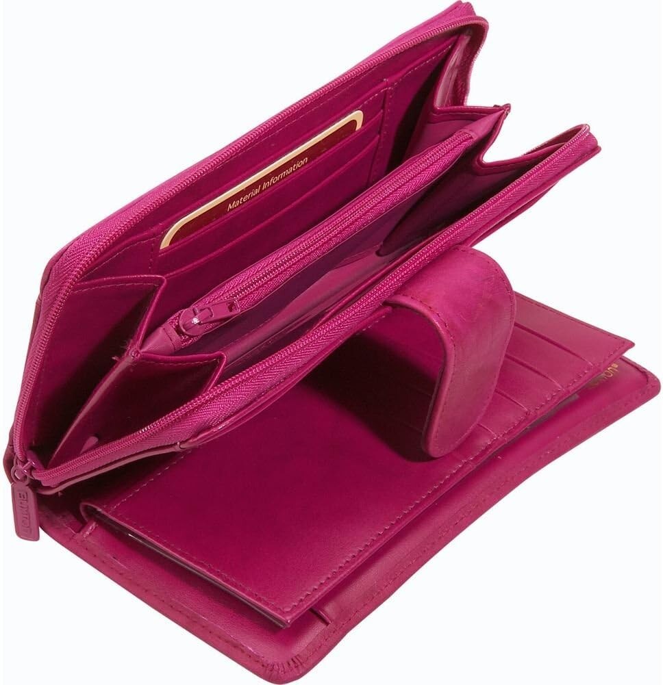 Multi-Functional Zip-Around Checkbook Wallet with Credit Card Slots - Women's