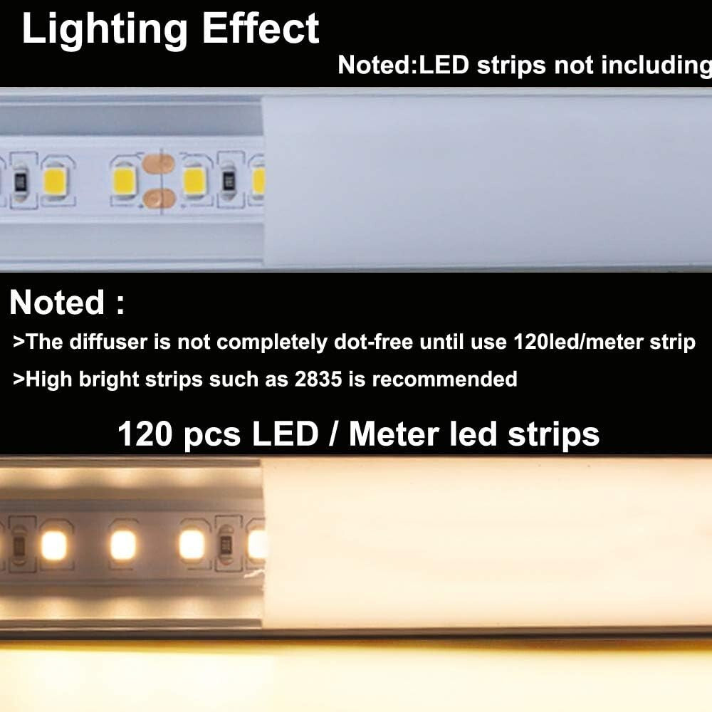 Elegant 2M V Shape Aluminum LED Channels for Simple & Stylish Lighting Solutions