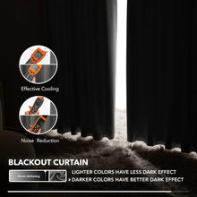 Load image into Gallery viewer, Versatile Blackout Drapes - Light Grey 52x95 Curtains with Dual Hanging Options