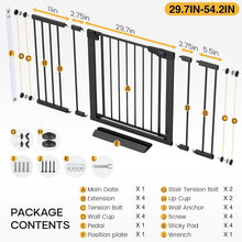 Load image into Gallery viewer, Safety First: Adjustable 29.7-54.2" Two-Way Access Baby Gate - Easy Walk Through