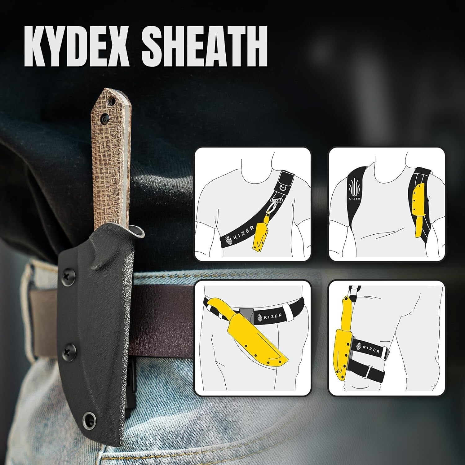 6.49in Compact Mini Harpoon Knife - Stylish Micarta Handle for EDC & Camping