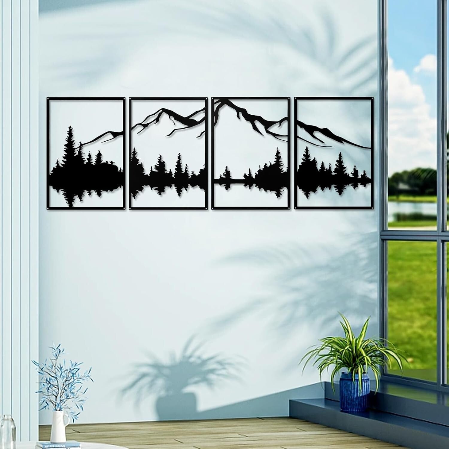 Unique Mountain and Forest Metal Wall Art Collection - Easy to Install Decor