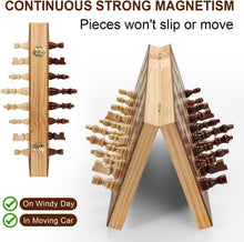 Load image into Gallery viewer, High-Quality 15" Wooden Magnetic Chess Set - Ideal Gift for Family Game Night