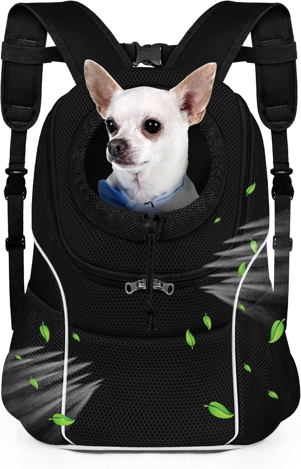 Ergonomic Dog Carrier Backpack with Safety Belt, Multi-Pocket Design for Travel
