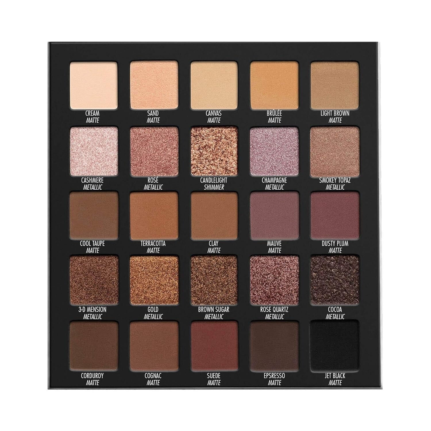 5.9-Inch PRO Eyeshadow Palette - High Pigmented, Gentle on Skin, Mirror Included