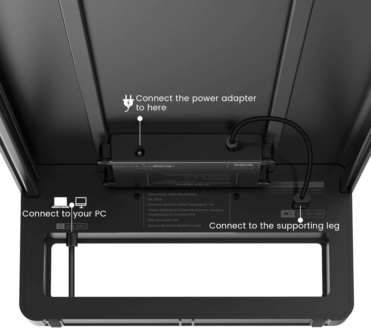 High-Quality Dual Monitor Riser with Fast Wireless Charging & 4 USB Ports