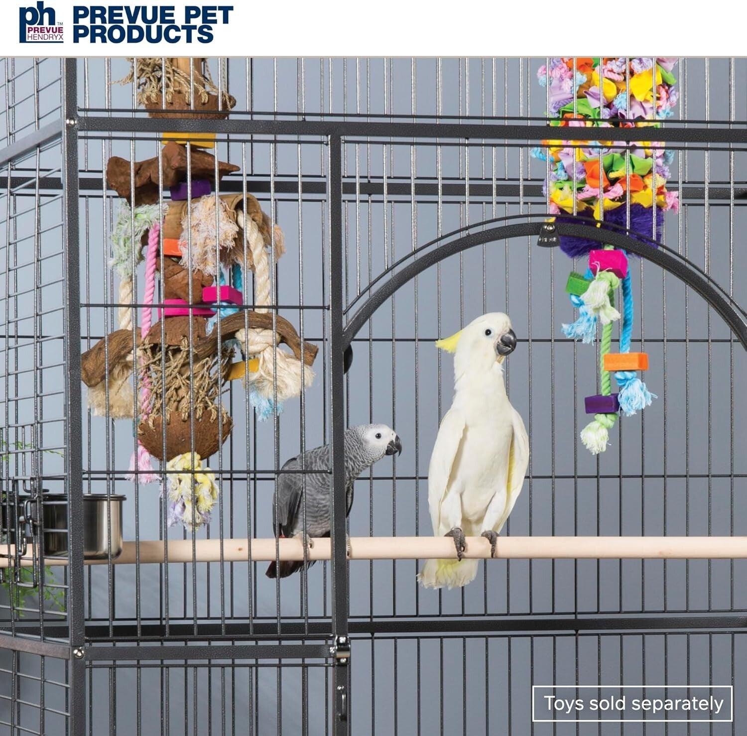 Luxurious 46" X 36" Empire Macaw Cage: Stainless Steel Design for Active Birds