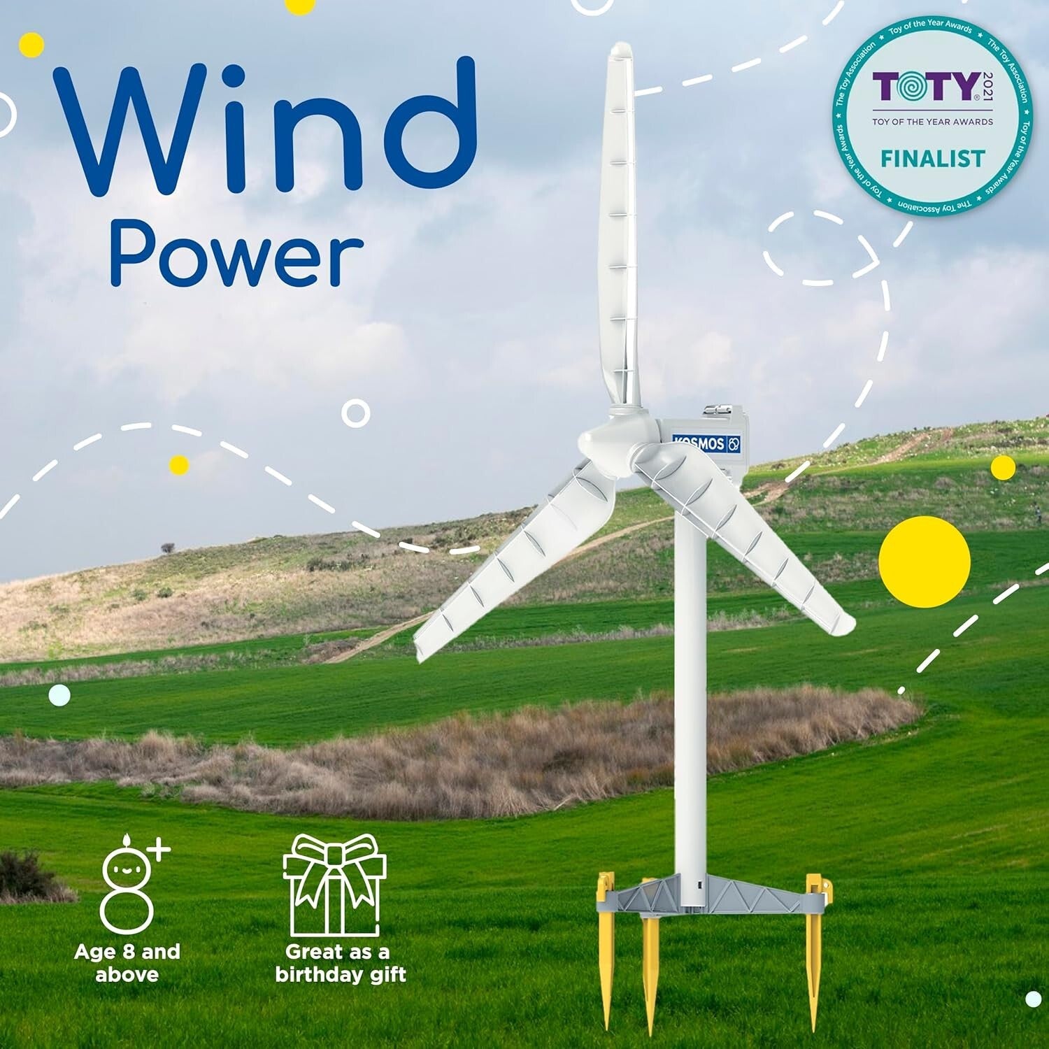STEM Wind Power V4.0 Kit: Build a 3ft Wind Turbine, Explore Renewable Energy