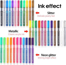 Load image into Gallery viewer, 60-Color Acrylic Paint Pens Set - Metallic Markers for Rock, Glass &amp; Wood Art