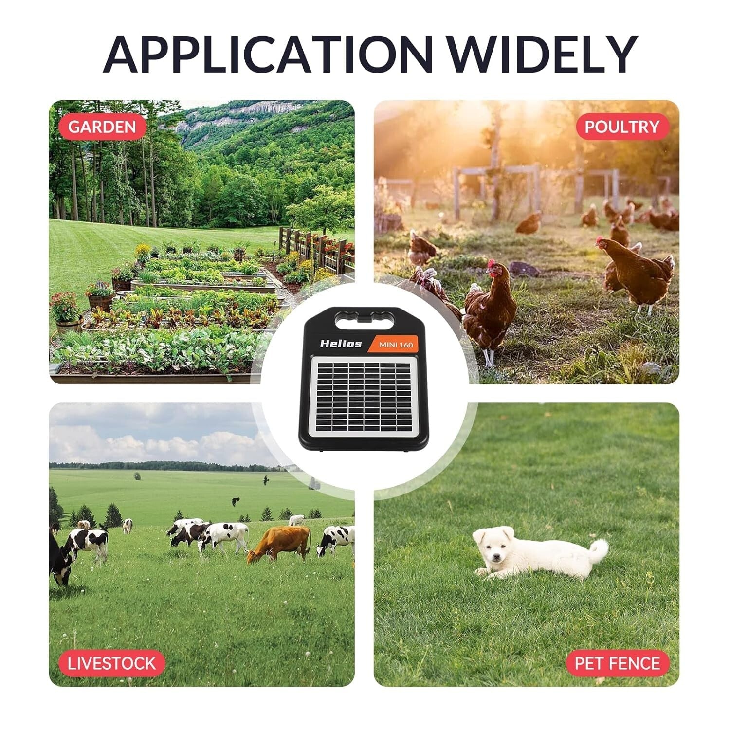 Reliable 10-Mile Solar Electric Fence Energizer - Perfect for Livestock Security
