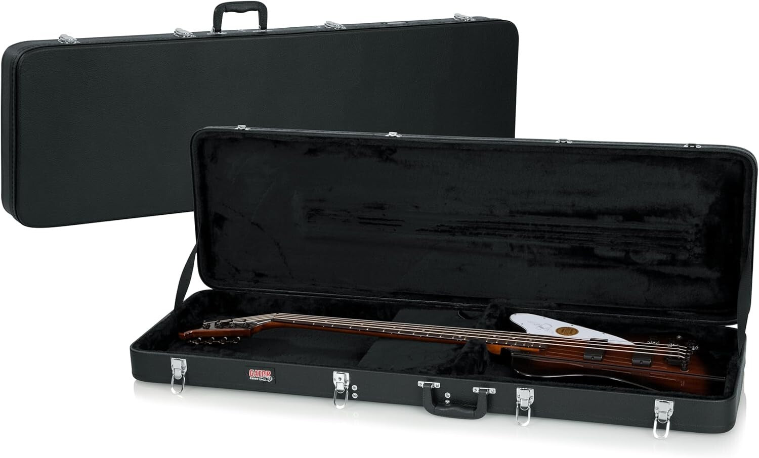 Custom Fit Hard-Shell Bass Guitar Case for Thunderbird Style - Ergonomic Design
