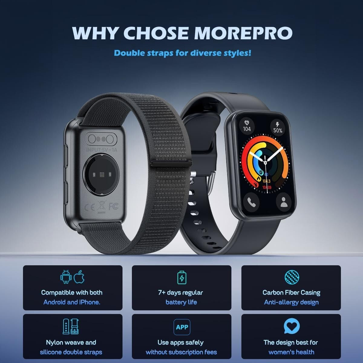 All-in-One Smart Fitness Tracker: Health Monitoring & IP68 Waterproof Design