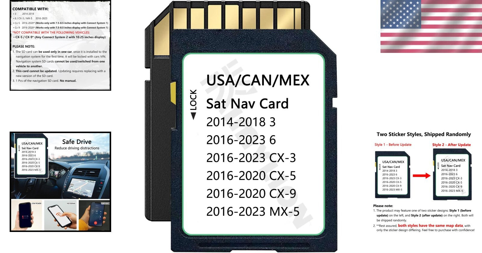 Mazda Navigation SD Card with Latest Maps – Compatible with 2016-2023 Models