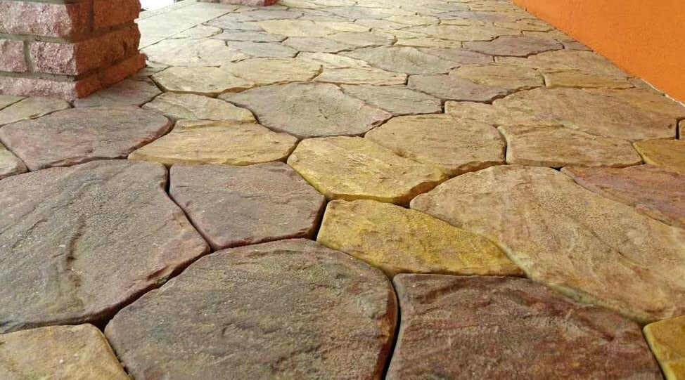 6 Pack Reusable Concrete Molds for Stunning Flagstone Pathway Designs