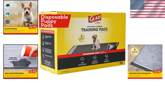 Charcoal Puppy Pads - 150 Count Super Absorbent Disposable Dog Pee Pads, 23"x23"