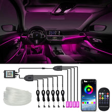 Load image into Gallery viewer, Waterproof Multicolor Car LED Ambiance Lights with Remote Control and Music Sync
