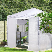 Load image into Gallery viewer, Spacious 8x8 ft Portable Greenhouse with Roll-Up Zippers for Ideal Growth