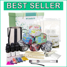 Load image into Gallery viewer, All-Season DIY Candle Making Gift Kit with Melting Pot &amp; Fragrance Essentials