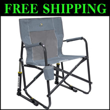 Load image into Gallery viewer, Durable Folding Rocking Chair with Mesh Backrest - Perfect for Camping &amp; Events