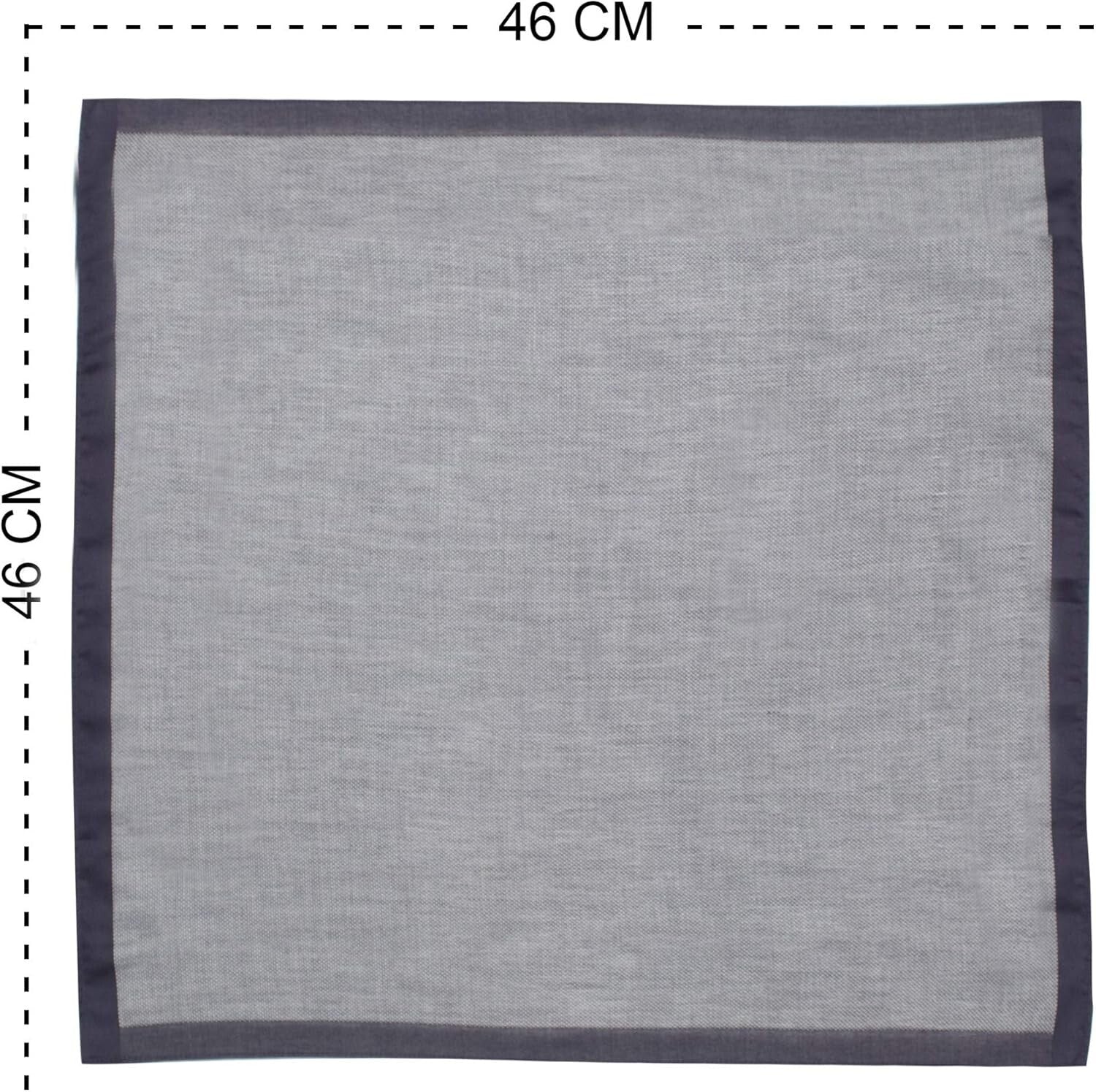 Elegant Ultra-Absorbent Cotton Handkerchiefs - Large 50cm x 50cm Size Set