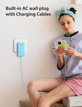 Load image into Gallery viewer, 10000mAh Portable Charger with Built-in Cables &amp; AC Wall Plug - Fast Charging