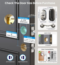 Load image into Gallery viewer, Keyless Entry Door Lock with Lever Handles – Satin Nickel Electronic Deadbolt