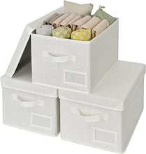 Load image into Gallery viewer, Elegant Portable Stackable Storage Bins Set of 3 - Perfect for Home Organization