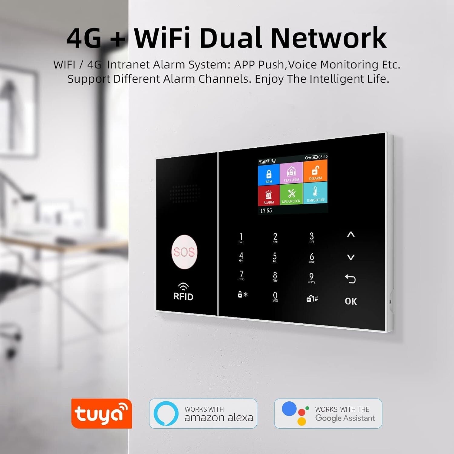 Ultimate Wireless Alarm System: 21-Piece Security Kit with TFT Display & Remote