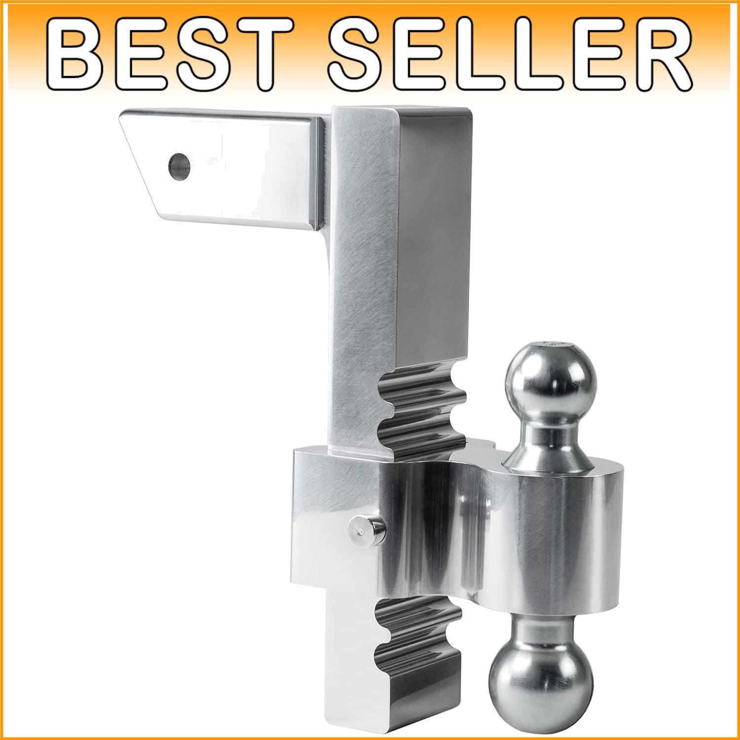 Adjustable Heavy Duty Trailer Hitch - 10" Rise/Drop with Dual Ball Receiver