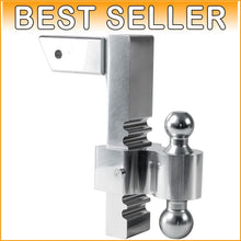 Load image into Gallery viewer, Adjustable Heavy Duty Trailer Hitch - 10" Rise/Drop with Dual Ball Receiver