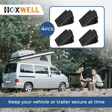 Load image into Gallery viewer, Durable Triangle Design Rubber Wheel Chocks - 4 Pack for Ultimate Stability