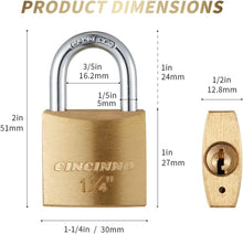 Load image into Gallery viewer, Compact Solid Brass Locks Keyed Alike for Tackle Boxes and Backpacks - 30mm