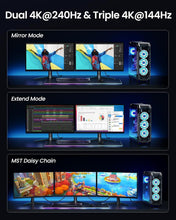 Load image into Gallery viewer, Durable 80Gbps DisplayPort Cable 2.1 - Ideal for Multi-Monitor Gaming Setups