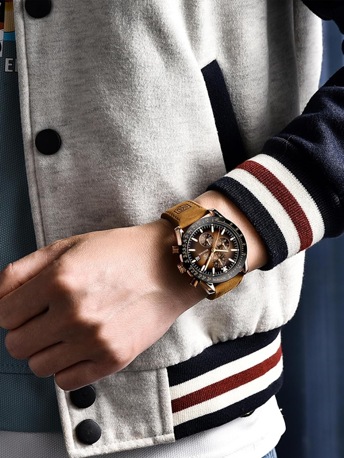 30M Waterproof Men's Watch by BENYAR - Scratch-Resistant with Date Function