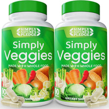 Load image into Gallery viewer, Plant-Based 90 Veggie Capsules with 42 Fruits &amp; Veggies - Gluten-Free Nutrition