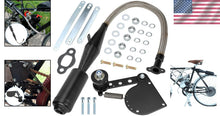 Load image into Gallery viewer, Polished Aluminum 2 Stroke Exhaust Muffler Silencer + Chain Tensioner for Bikes