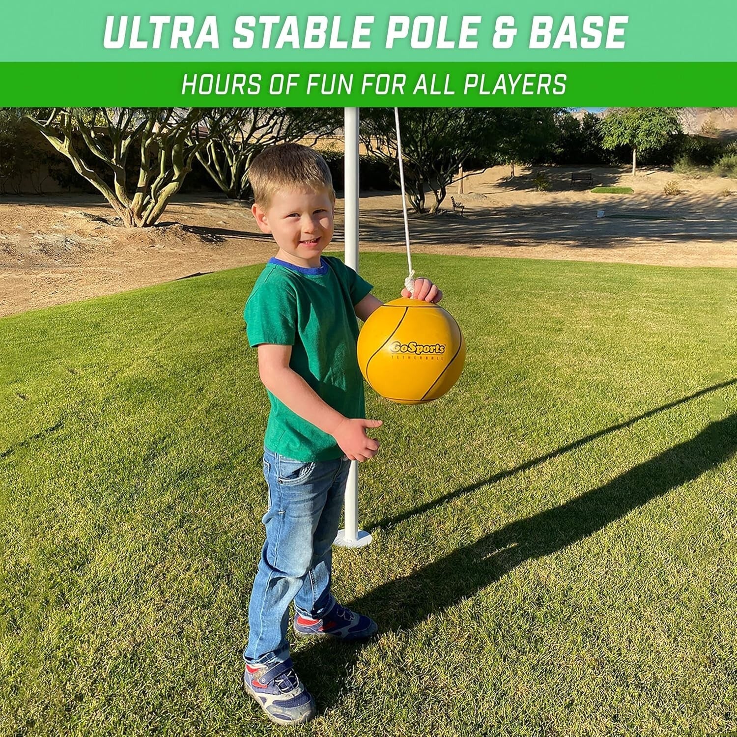 Full-Size Tetherball Game Set with Pole, Rope & Pump for Epic Backyard Fun