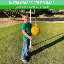 Load image into Gallery viewer, Full-Size Tetherball Game Set with Pole, Rope &amp; Pump for Epic Backyard Fun