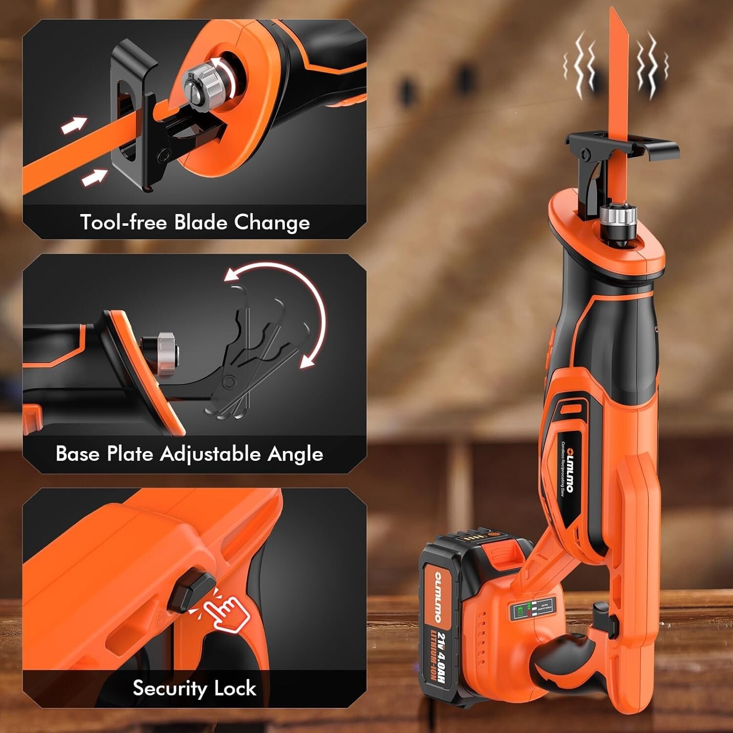 Effortless Cutting with Cordless Brushless Saw: Includes 8 Blades & Fast Charger