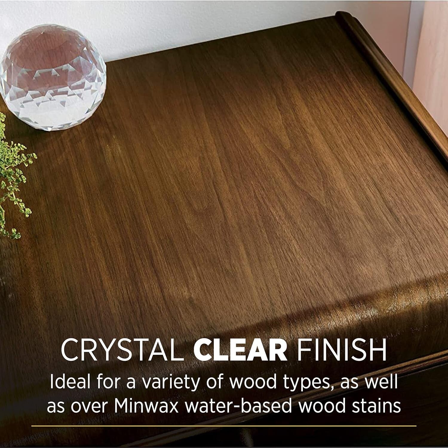 1 Gal Semi-Gloss Water-Based Wood Finish - Protects Against Scratches & Scuffs